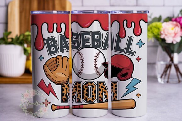 Baseball Mom Leopard Tumbler Wrap for Strong Brand Graphics
