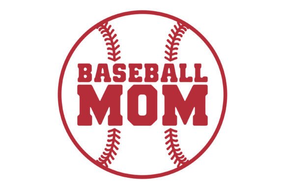 Baseball Mom Sports Fan T-Shirt Design Graphics
