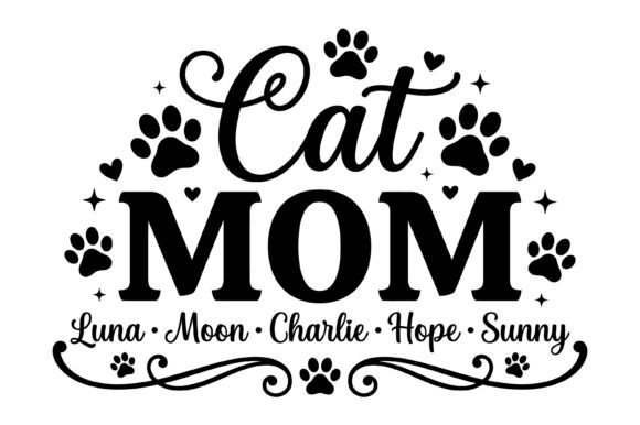 Cat Mom Paw Print Typography Design Review: A Designer’s Perspective