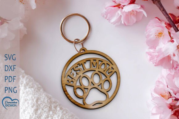 Dog Mom Keychain: A Heartfelt Embroidery Design for Mother’s Day