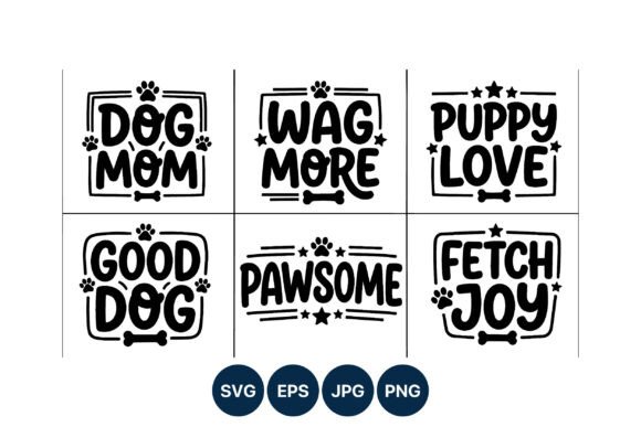 Dog Mom Pawsome Puppy Love Lettering: A Versatile Graphic Design Asset for Creative Marketers