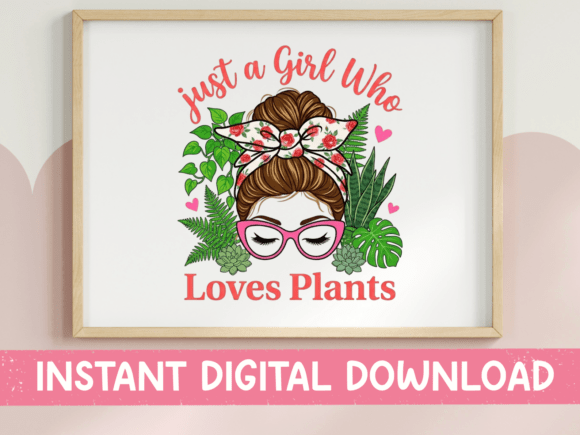 Just a Girl Who Loves Plants SVG: A T-Shirt Design Graphic for Plant Lovers