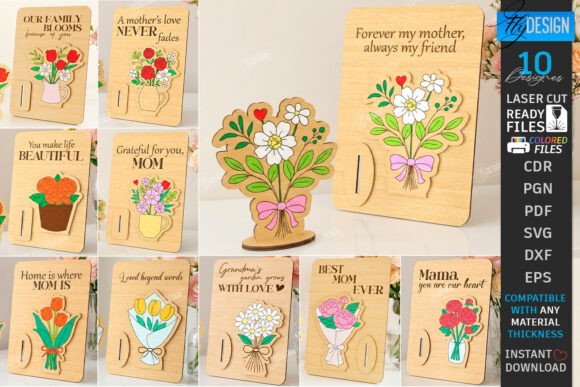 Laser-Cut Mother’s Day Card SVG for Editorial and Web Publishing