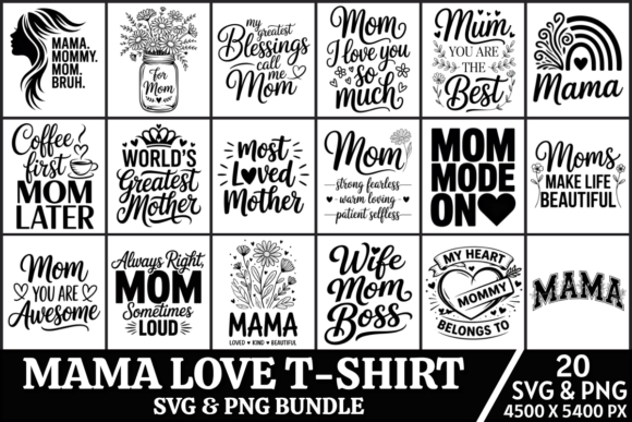 Mama Love SVG PNG Bundle: A Heartfelt Addition to Your Handmade Design Collection