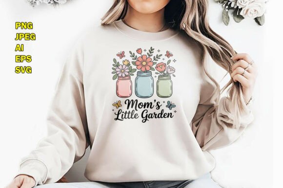🌸 Mom’s Little Garden – Floral Mother’s Day Graphics for T-Shirt Designs