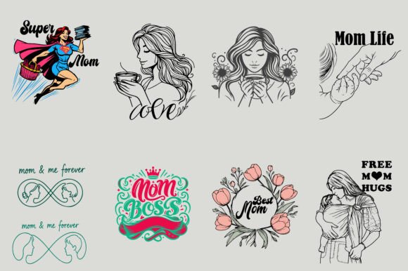 Mother Love Bundle: A Heartfelt Graphics Set for Digital Sellers