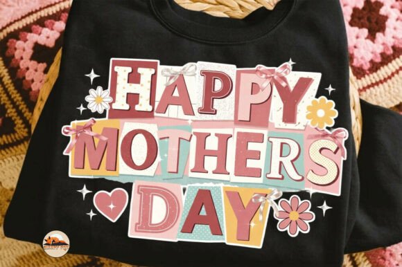 Retro Happy Mother’s Day Preppy Bow Png: A Versatile Graphic Design Asset for Local Businesses
