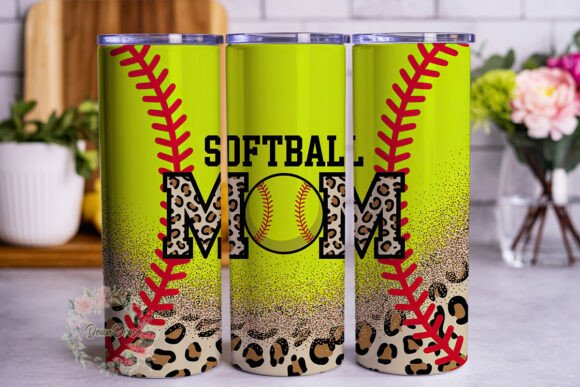 Softball Mom Leopard Glitter Tumbler Wrap Review