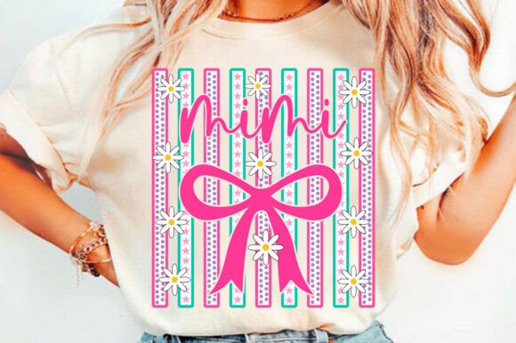 Striped Mimi PNG, Mom Png: A Versatile Graphic for T-Shirt Designs and Branding
