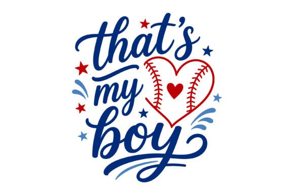 Thats My Boy Baseball Love Design – A Cute Graphic Asset for T-Shirt Designs